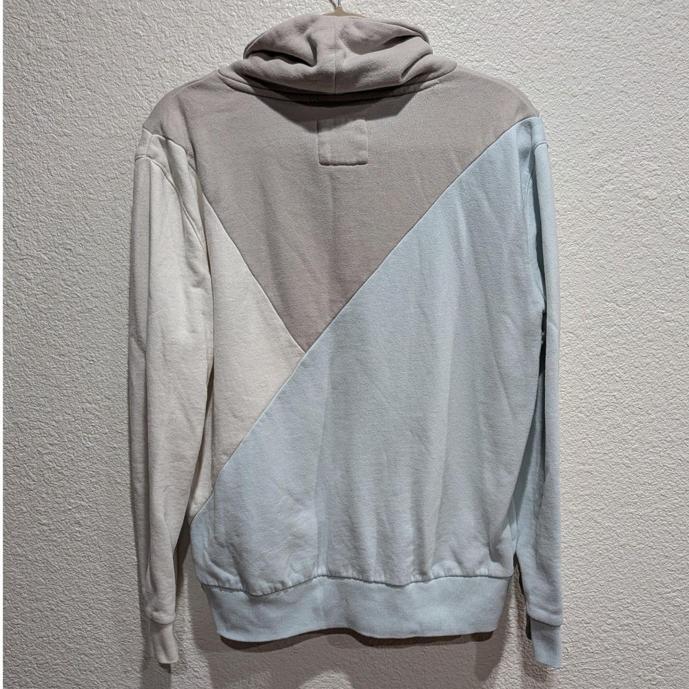 MNY Marc New York Performance Womens Large Sweatshirt Colorblock Cowl Neck - Picture 2 of 8